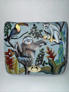 Cartera Bandolera ANUSCHKA Amazon Sloth Jungle Solapa Frontal Protección RFID 7431-AMA - Imagen 1 de 10