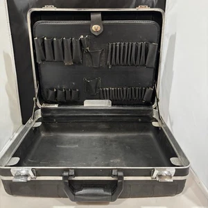 Vintage Platt Tool Case with Leather Tool Pallet 17”x13.5”x6” made in USA - Picture 1 of 24