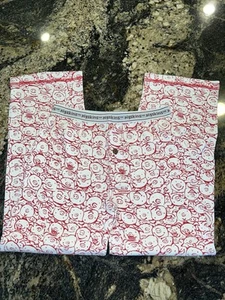 B7 This Little Piggy Wears Cotton Boys Red White Pigskins Pj Pant Size 12 - Picture 1 of 6