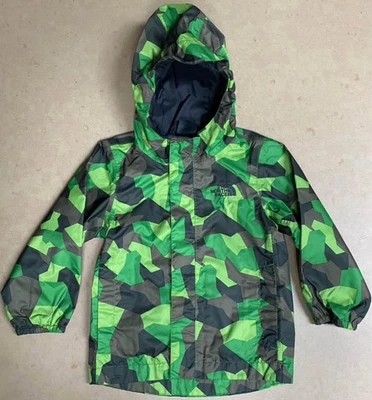 Abrigo de lluvia impermeable DryVent THE NORTH FACE con capucha verde niño pequeño niños 2T Foto 1 de 4