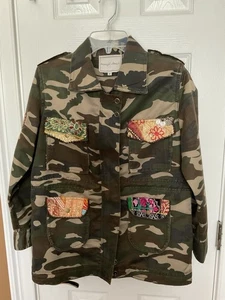 Beautiful Stories Size M Camo Military Jacket Embellished NWT $128 - Picture 1 of 6