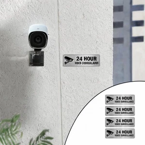 4Pcs Video Überwachung Zeichen Überwachungen Zeichen Tür  Kamera für Outdoor - Picture 1 of 5