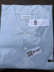 Polo clásico Lacoste Classic Fit Crocodile azul claro para hombre talla 11 / 6 XL - Imagen 1 de 4