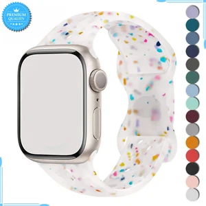 Silicone Strap For Apple Watch Band Ultra 2 49 46 42 45 44 40 41mm Transparent - Picture 1 of 30