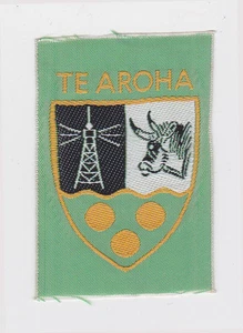 SCOUTS OF NEW ZEALAND - NZ WAIKATO TE AROHA SCOUT DISTRICT BADGE ~ EXTINCT+ - Picture 1 of 2