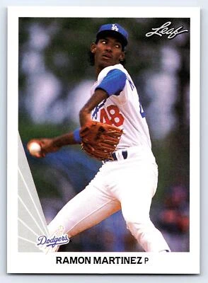 1990 Leaf #147 Ramon Martinez Los Angeles Dodgers BASEBALL Card - Image 1 of 2