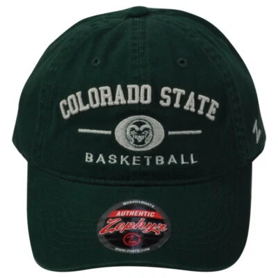 NCAA Zephyr Colorado State Rams CSU Basketball Adult Curved Adjustable Hat Cap - Image 1 of 4