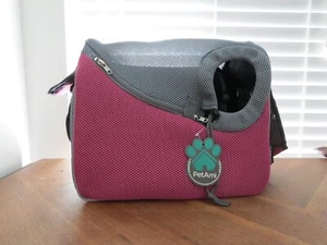 New with Tag Pet Ami Pet Carrier Bag Rose and Gray Small Dog or Puppy - Picture 1 of 9
