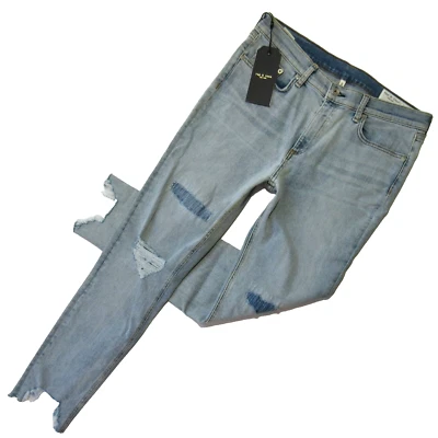 NWT rag & bone /JEAN Ankle Skinny in Lynn w/ Holes Destroyed Chew Hem Jeans 30 - Image 1 of 4