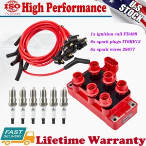 Cables de bujía de bobina de encendido de alto rendimiento para Ford F-150 V6 1998-2000 4,2 L - Imagen 1 de 20