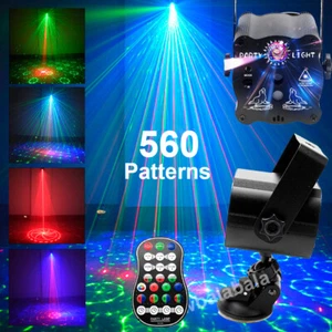 560 Pattern LED RGB Laser Stage Light Projector DJ Disco KTV Show Party Lighting - Picture 1 of 8