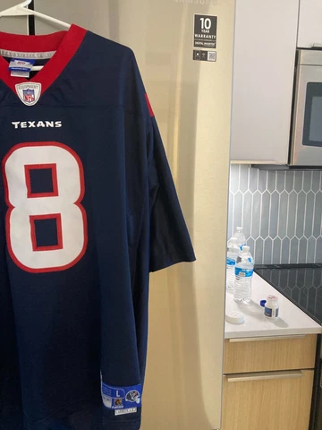 Houston Texans Reebok Carr sewn blue   nfl football Jersey adult Large Cover