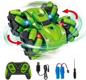NiCuZnGa RC Drift Car Toys 4WD Double Side Rotating Stunt Electric Racing - Picture 1 of 7