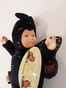 Baby Butterflies Doll by Ann Geddes Black No 525941 Beanie Plush Stuff Toy 1998  - Picture 1 of 4
