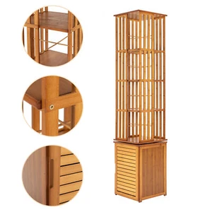360?? Rotating Bookshelf Wood Bookcase Storage Shelf Freestanding Display Rack - Picture 1 of 16