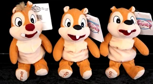 The Disney Store ~ Mini Bean Bag ~ Chip & Dale ~ Lot of 3 - Picture 1 of 9