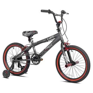 18" Kent Bicycle Abyss Freestyle BMX Bicycle, Fits Riders 3'2"-4'2", Gray, Child - Picture 1 of 11
