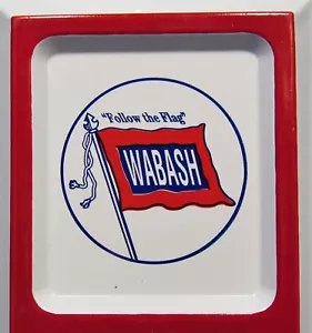 Wabash Cannon Ball ~ Embossed Tin Advertising Thermometer - Picture 1 of 2