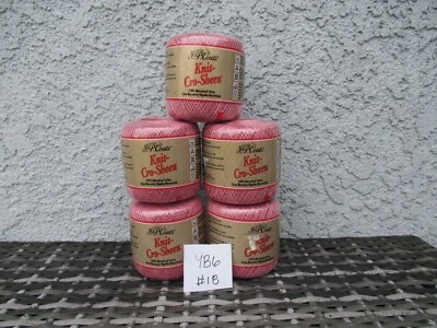 J&P Coats Knit Cro-Sheen Crochet Thread Almond Pink M137 Color 35  - Image 1 of 2