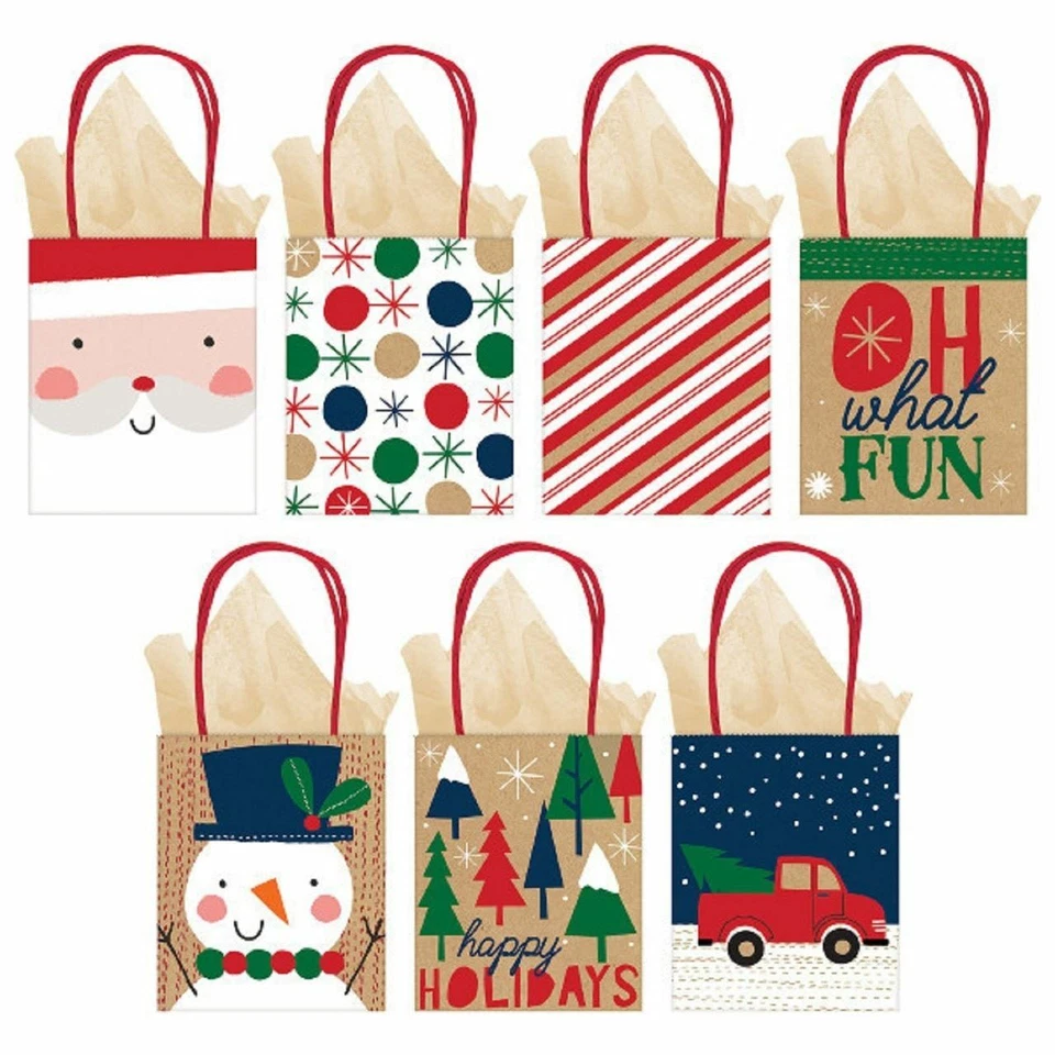 Oh What Fun 7 Bolsas Pequeñas Joyería de Navidad Bolsa de Regalo Paquete Valor con Etiquetas Foto 1 de 1