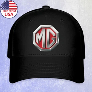 MG Auto Morris Garagen British Auto schwarze Mütze Baseballkappe Größe SM & LXL - Bild 1 von 3