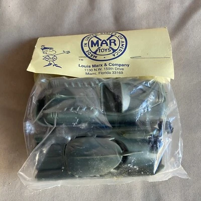 Juego de 4 coches vintage Marx "Cars of the Future" nuevo en paquete verde años 90 reedición Foto 1 de 3