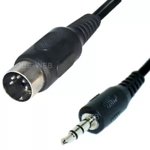 Audio Kabel 5pol DIN Stecker auf 3,5mm Klinke Stecker 1,5m Klinken Adapter - Bild 1 von 1