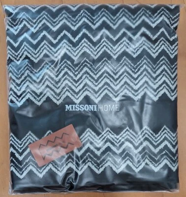 Missoni Home Bath Sheet Keith 601, Black & White Zigzag Luxury Towel - Image 1 of 4
