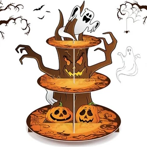 Cholemy Halloween Cupcake Stand Party Decorations Halloween Ghost Cupcake Hol... - Picture 1 of 6