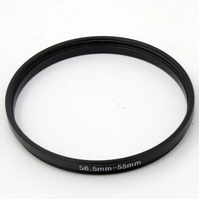 56.5-55 Step Down Filter Ring 56.5mm x0.75 Male to 55mm x0.75 Female adapter - Image 1 of 2