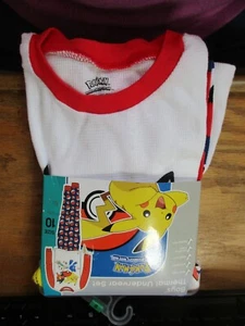 Boys Thermal Underwear Set POKEMON LONG JOHNS SHIRT PANTS Waffle Knit Size 10 NP - Picture 1 of 6