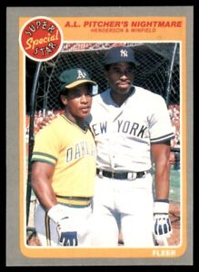 1985 Fleer Rickey Henderson/Dave Winfield Oakland Athletics /New York Yankees