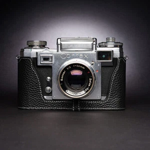 Funda protectora hecha a mano de cuero genuino con media cámara para ZEISS IKON CONTAX iiiA IIA - Imagen 1 de 15