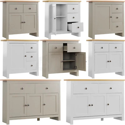 Arlington Sideboard Cabinet Cupboard Buffet Living Room Modern Storage Furniture - Image 1 of 4