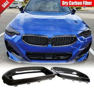 For BMW 2 Series G42 M240i 2022UP Dry Carbon Fiber Front Grille Grill Trim Cover - Picture 1 of 12