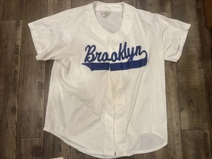 Vintage Venus Athletic Wear Brooklyn Dodgers White Jersey XL USA NICE - Picture 1 of 5