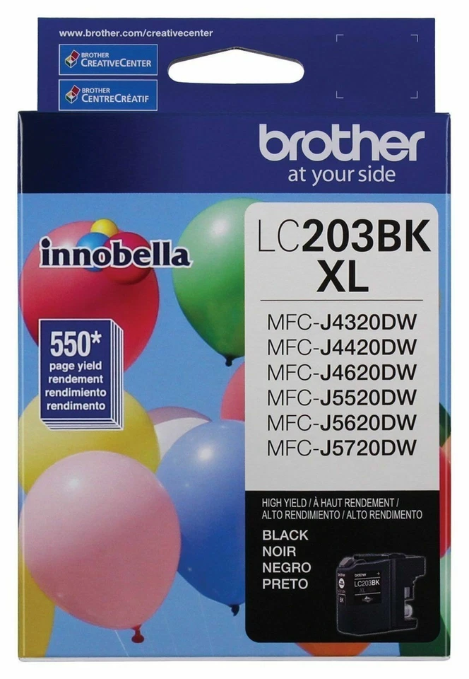 Nuevo Cartucho de Tinta Brother LC203BK XL Alto Rendimiento Negro Genuino Foto 1 de 1