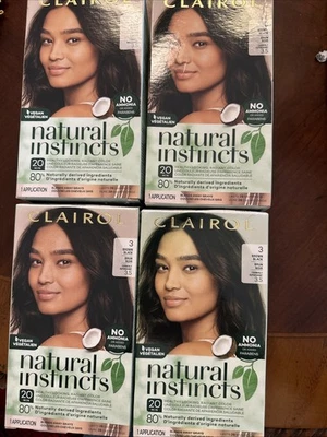4 Pack Clairol Natural Instincts #3 Brown Black - Image 1 of 2
