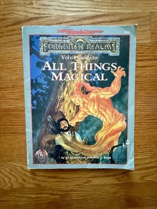 VOLO'S GUIDE TO ALL THINGS MAGICAL 1996 Dungeons & Dragons Forgotten Realms PB - Picture 1 of 3