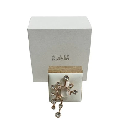 Broche Teatro Swarovski Blanco, Chapado en Tono Oro Rosa Colección Atelier Nuevo Foto 1 de 4