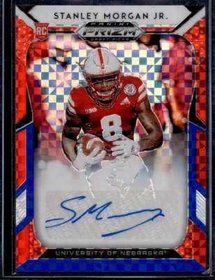 2019 Prizm Draft Picks Red White and Blue Auto Stanley Morgan Jr. #261 /99 - Image 1 of 2
