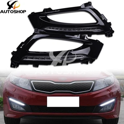 Pair LED Daytime Running Light DRL Driving Fog Lamp For KIA Optima K5 2011-2013 - Image 1 of 4