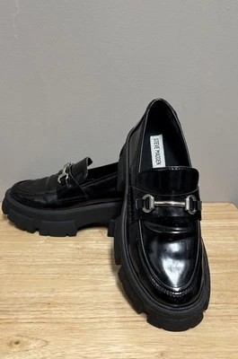 Steve Madden Mujer Negro Plataforma Mocasines Trifecta Zapatos 7.5M 1-1/2" Foto 1 de 4