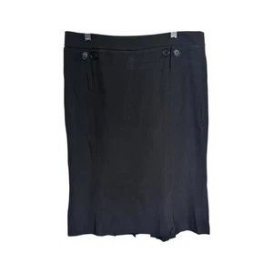 Club Monaco Women's Sz 6 Black Knee Length Pencil Skirt Virgin Wool Blend Office - Picture 1 of 8