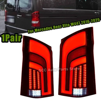 2X For Mercedes Benz VITO viano Metris V260 W447 2014-20 Upgraded LED TailLights - Image 1 of 4