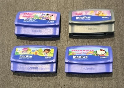 Lot 4 Vtech InnoTab Cartridge Video Games Minnie Hello Kitty Doc McStuffins etc - Image 1 of 4