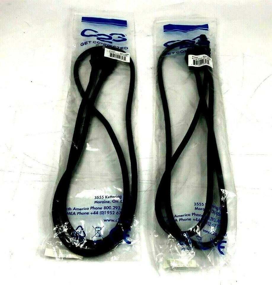 LOT OF 8 C2G 14AWG Power Cord 6FT 5-15P TO C15 125 - Image 1 of 4