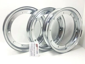 3 CERCHI DA 10" MADE IN ITALY CROMATI RUOTA 3.50.10 / 3.00.10 LML STAR 200 - Imagen 1 de 1
