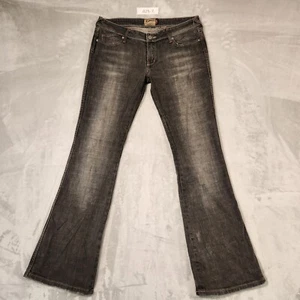 VTG LEE RIDERS WOMENS JEANS 14 LOW RISE FLARE STRETCH GREY DENIM - Picture 1 of 13