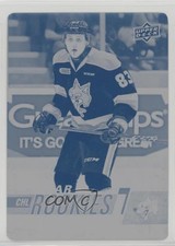 2017-18 Upper Deck CHL Star Rookies Printing Plate Cyan 1/1 Zack Malik #349 7d2